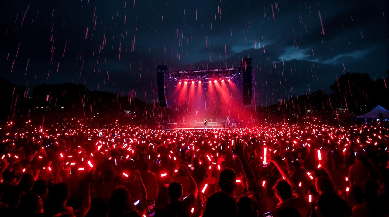 某歌手演唱会突发暴雨,万人雨中合唱成佳话
